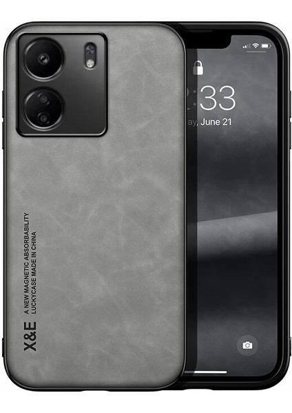 Xiaomi Redmi K70E Cilt Hissi Manyetik Çekim Cep Telefonu Kılıfı (Yurt Dışından)