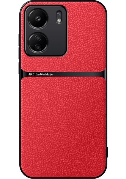Poco X5 Pro Lychee Deseni Manyetik Emme Cep Telefonu Kılıfı (Yurt Dışından)