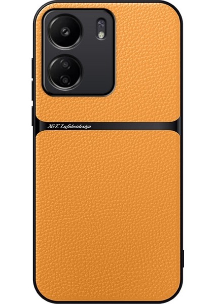 Poco X6 Pro Lychee Deseni Manyetik Emme Cep Telefonu Kılıfı (Yurt Dışından)