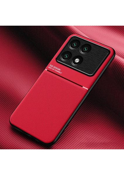 Poco X6 Çizgili Manyetik Çekim Cep Telefonu Kılıfı (Yurt Dışından)