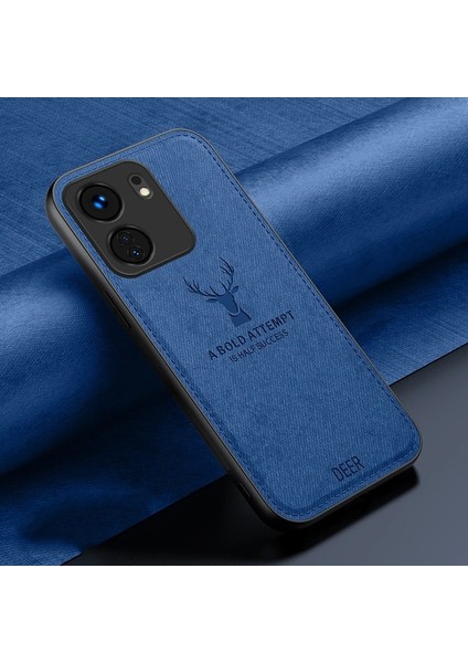 Xiaomi Redmi K70E Kumaş Geyik Deseni Cep Telefonu Kılıfı (Yurt Dışından)