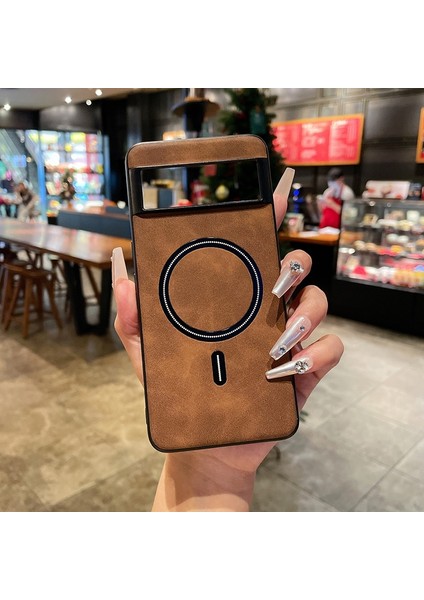 Google Pixel 7 Pro Retro Manyetik Emme Cep Telefonu Kılıfı (Yurt Dışından)
