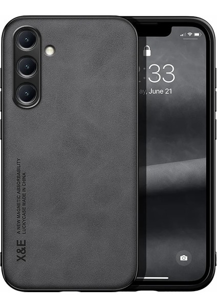 Samsung Galaxy S24 Cilt Hissi Manyetik Çekim Cep Telefonu Kılıfı (Yurt Dışından)