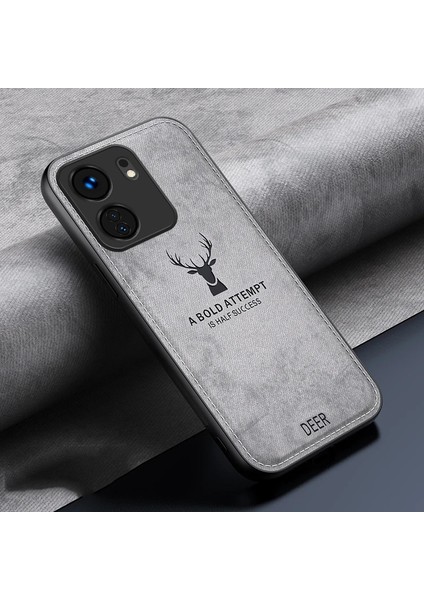 Poco X6 Kumaş Geyik Deseni Cep Telefonu Kılıfı (Yurt Dışından)