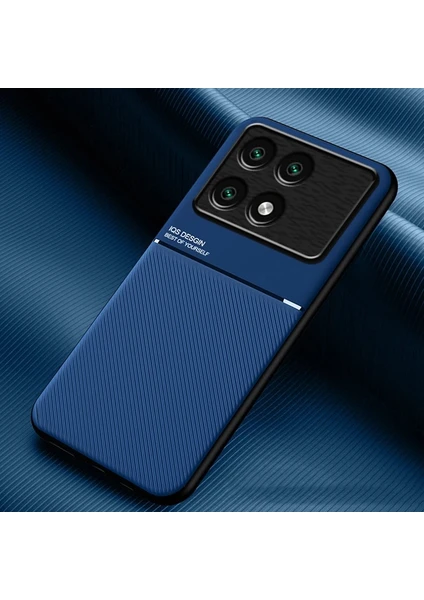 Poco X6 Pro Çizgili Manyetik Çekim Cep Telefonu Kılıfı (Yurt Dışından)