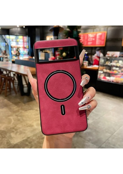 Google Pixel 7A Retro Manyetik Emme Cep Telefonu Kılıfı (Yurt Dışından)