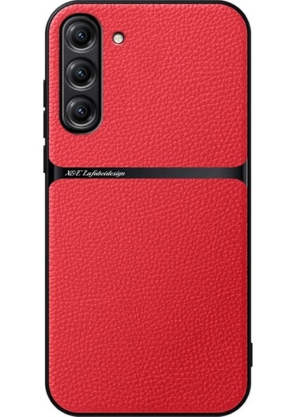 Samsung Galaxy S22 Plus Liçi Dokusu Manyetik Çekim Cep Telefonu Kılıfı (Yurt Dışından)
