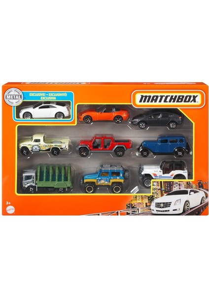 X7111 Matchbox 9'lu Araba Seti / Seçilemez.
