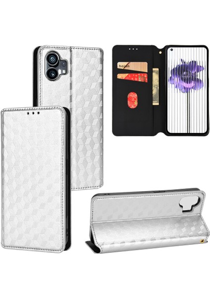 Manyi Mall - 9117 Nothing ile Nothing Phone 1 3D Desen Premium Pu Deri Flip Cüzdan Kılıf Kart Tutucu Manyetik Tpu Darbeye Dayanıklı Kapak (Yurt Dışından)
