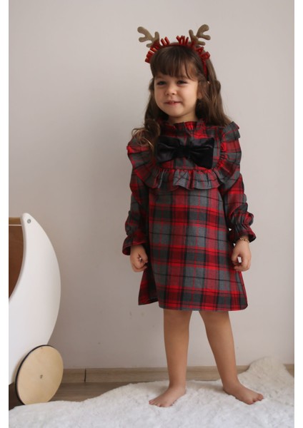 Kids Kırmızı Ekose Elbise fiyatları