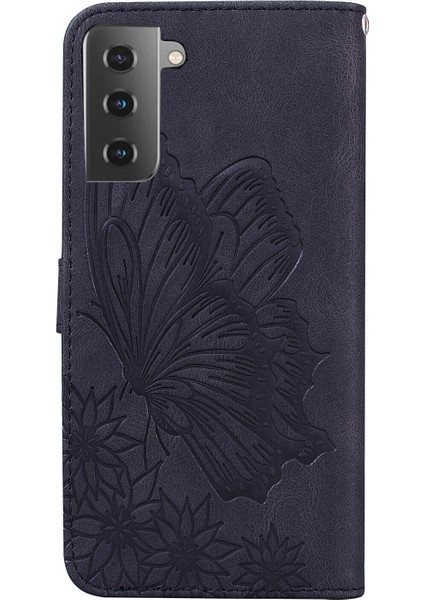 - 9117 Samsung Galaxy S22 Kabartmalı Kelebek Çiçek Deri Folyo Cüzdan Bilek Kayışı Kart Yuvaları Tutucu Çevirmeli Telefon Kılıfı (Yurt Dışından) indirimleri