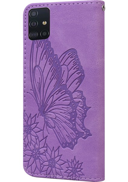- 9117 Samsung Galaxy A71 4g Kabartmalı Kelebek Çiçek Deri Folyo Cüzdan Bilek Kayışı Kart Yuvaları Tutucu Çevirmeli Telefon Kılıfı (Yurt Dışından) indirimleri