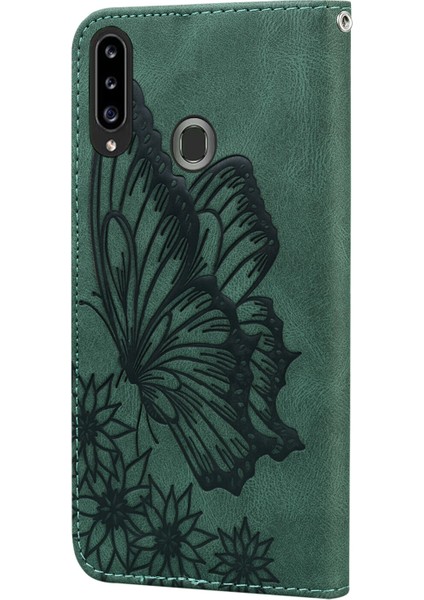 - 9117 Samsung Galaxy A20S Kabartmalı Kelebek Çiçek Deri Folyo Cüzdan Bilek Kayışı Kart Yuvaları Tutucu Çevirmeli Telefon Kılıfı (Yurt Dışından) modelleri