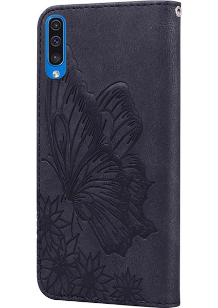 - 9117 Samsung Galaxy A50/A50S/A30S Kabartmalı Kelebek Çiçek Deri Folyo Cüzdan Bilek Kayışı Kart Yuvaları Tutucu Çevirmeli Telefon Kılıfı (Yurt Dışından) indirimleri