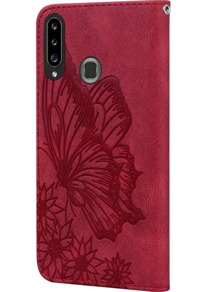 - 9117 Samsung Galaxy A20S Kabartmalı Kelebek Çiçek Deri Folyo Cüzdan Bilek Kayışı Kart Yuvaları Tutucu Çevirmeli Telefon Kılıfı (Yurt Dışından) modelleri