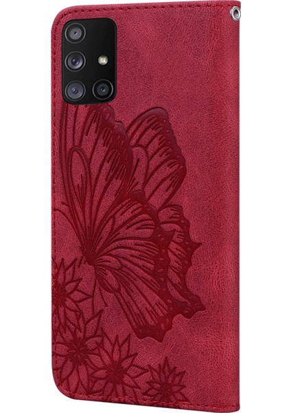 - 9117 Samsung Galaxy A51 4g Kabartmalı Kelebek Çiçek Deri Folyo Cüzdan Bilek Kayışı Kart Yuvaları Tutucu Çevirmeli Telefon Kılıfı (Yurt Dışından) modelleri