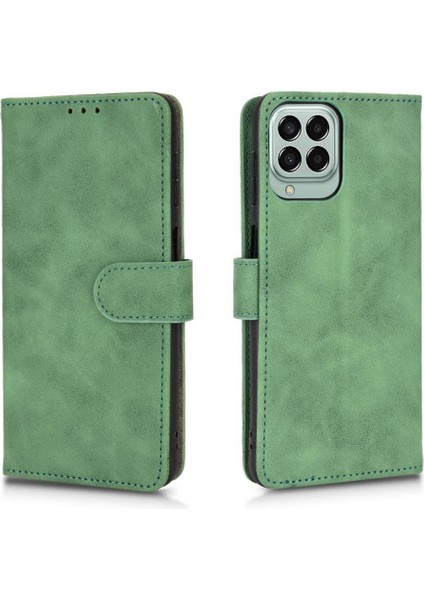 - 9117 Samsung Galaxy M33 5g Kart Ekleme Deri Folio Flip Case (Yurt Dışından)
