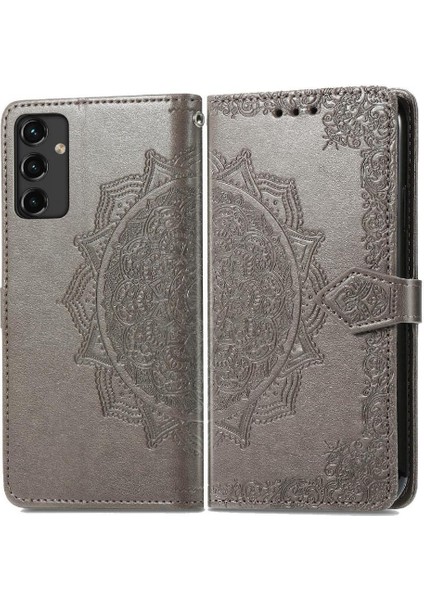 - 9117 Samsung A14 5g Flip Kapak Darbeye Zarif Desen Deri (Yurt Dışından)