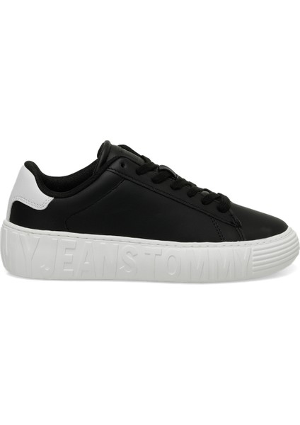 Tjw Leather Cupsole Ess Siyah Kadın Sneaker