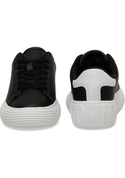 Tjw Leather Cupsole Ess Siyah Kadın Sneaker