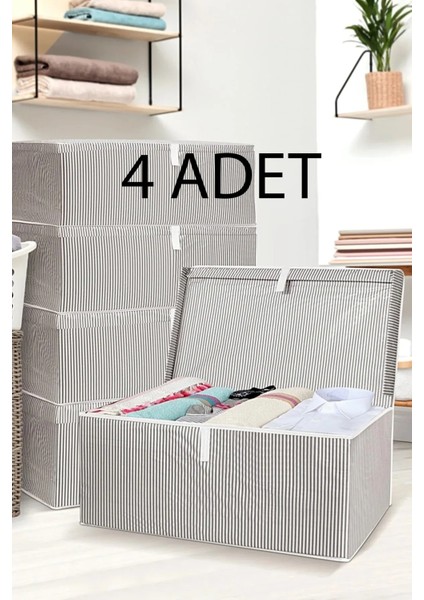 4 Adet Mega Kutu Hurç (Saklama Kutusu) 60*40*30 cm
