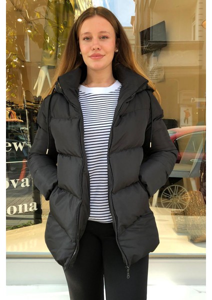 Kapşonlu Şişme Mont modelleri