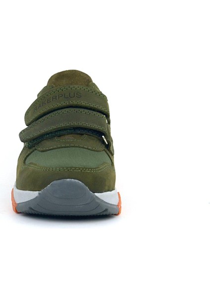Hakiki Deri Yeşil Çocuk Cırtlı Sneakers Spor Ayakkabı modelleri