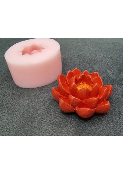 3 Boyutlu Mini Lotus Çiçeği, Çiçek Silikon Kalıp K-1231, Kokulu Taş Sabun Alçı Mum Kalıbı indirimleri