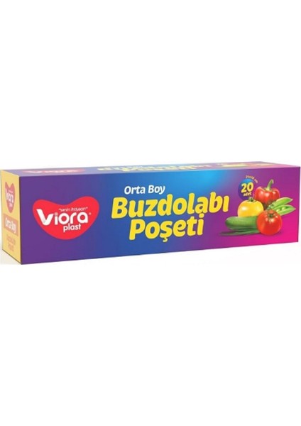 Buzdolabı Poşet Orta Boy 24X38 cm 20 Adet