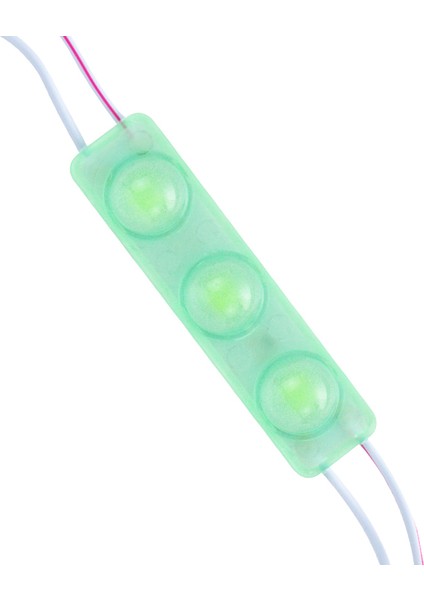 Powermaster 12 Volt 1.5 Watt Yeşil 2835 69 x 16 mm Lümen 160 Derece Mercekli Modül LED