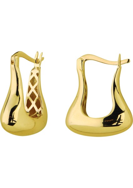 14 Ayar Italyan Sade Altın Küpe