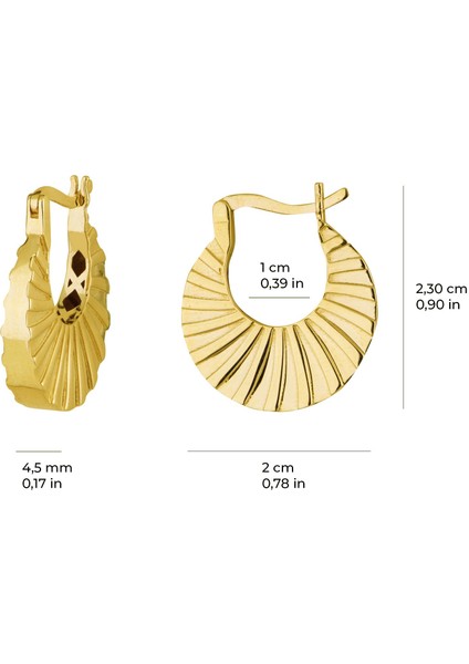 14 Ayar Italyan Istiridye Altın Küpe indirimleri