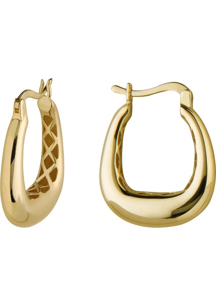 14 Ayar Italyan Parlak Halka Altın Küpe indirimleri