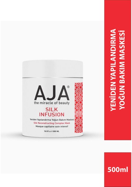 Silk Infusion Güçlendirici, Onarıcı, Yoğun Bakım Saç Maskesi Keratin & Argan & Collagen 500 ml