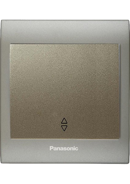 Viko Panasonic Thea Blu Vavian Anahtar, Çerçeve Inox Matt+Dore, Kapak Dore