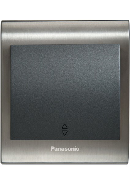 Viko Panasonic Thea Blu Vavian Anahtar, Çerçeve Inox+Beyaz, Kapak Füme