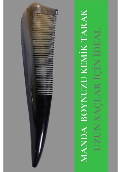 Doğal Boynuz Kemik Tarak Güçlü Dişli Saç Tarağı Hakiki El Yapımı Hediyelik