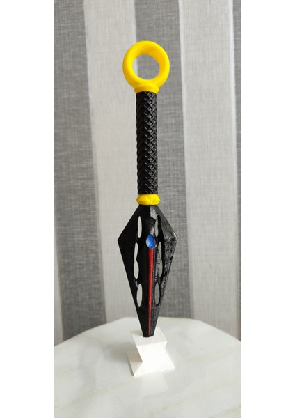 3D HAPPY Naruto Ninja Kunai Ekipmanı Dekoratif Aksesuar Aparat Siyah Narutobiç 26 cm