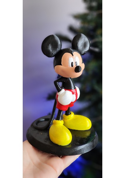 3D HAPPY Mickey Mouse Figürü 3D Masa Süsü 16CM