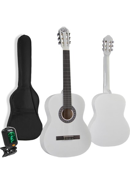 CG-34WH-PAK Kaliteli 34 İnç 1/2 Juniur Çocuk Gitarı Seti 4-8 Yaş Arası + Tuner Çanta Capo Askı Nota Sticker Pena Metod