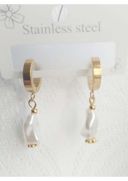 Çelik Gold Renk Sallantılı Inci Küpe fiyatları