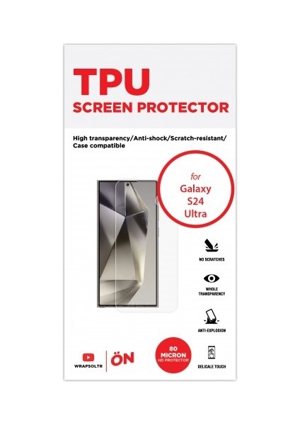 Samsung Galaxy S24 Ultra Ekran Koruyucu Tpu Film