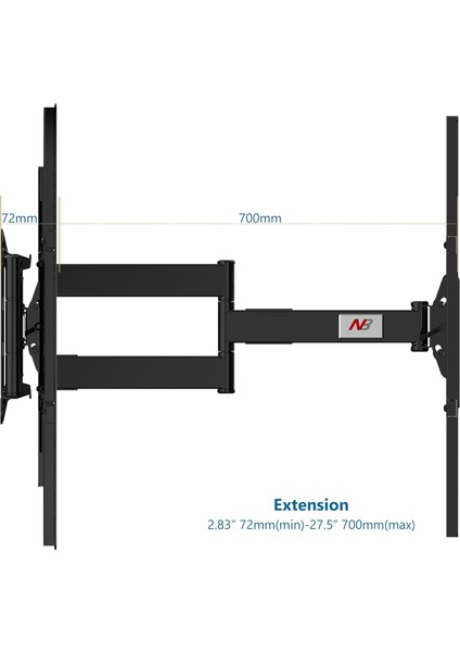 Nb Sp5 Profosyonel 75INCH–110INCH Büyük Ekranlar Için Hareketli Tv Askı Aparatı