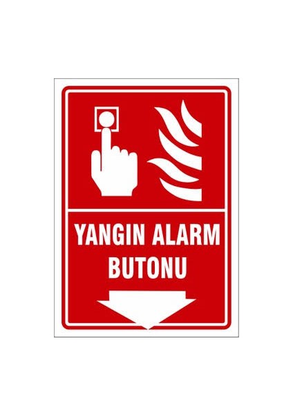5 Adet Yangın Alarm Butonu Levha