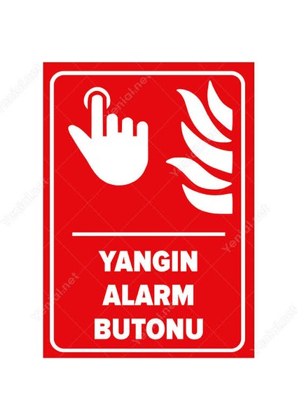 5 Adet Yangın Alarm Butonu Levha