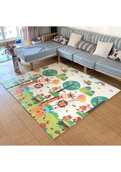 Hello My Friends - Katlanabilir - Extra Large - Çift Yönlü - Oyun Halısı ve Matı 160X180X1,5 cm (Taşıma Çantası Hediyeli) fırsatları