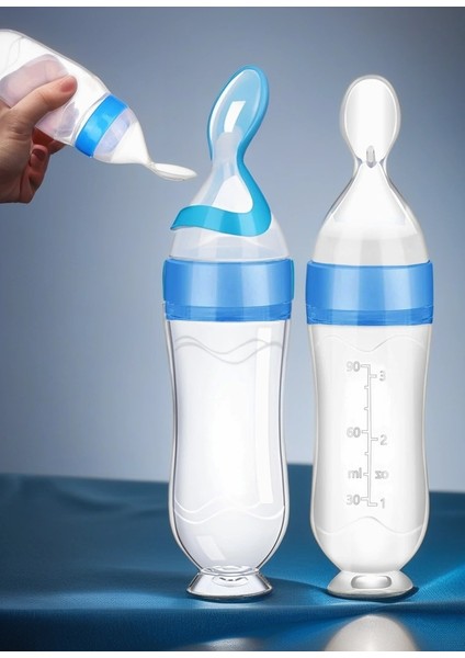 Kaşıklı Bebek Mama Besleyici Silikon Littloo 2 Adet