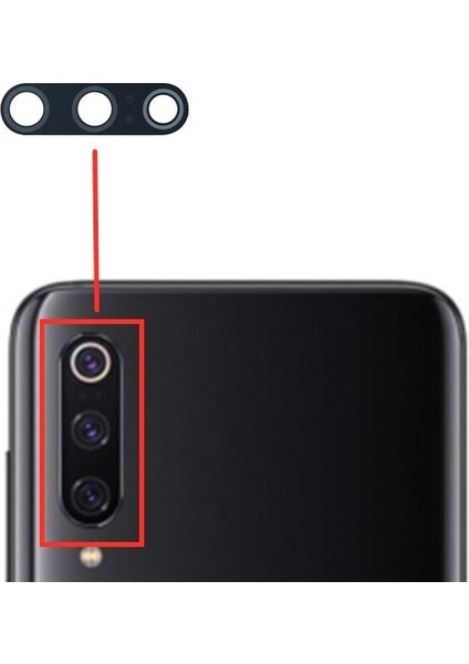 Xiaomi Mi 9 Uyumlu Kamera Lensi Cam M1902F1G