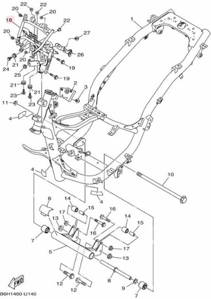 Nmax 125-155 Kafa Demiri (2021-2023) - B6HF83560000 fiyatları