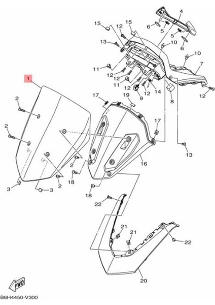 Nmax 125-155 Siperlik Camı (2021-2023) - B1TF61AA0000 fiyatları